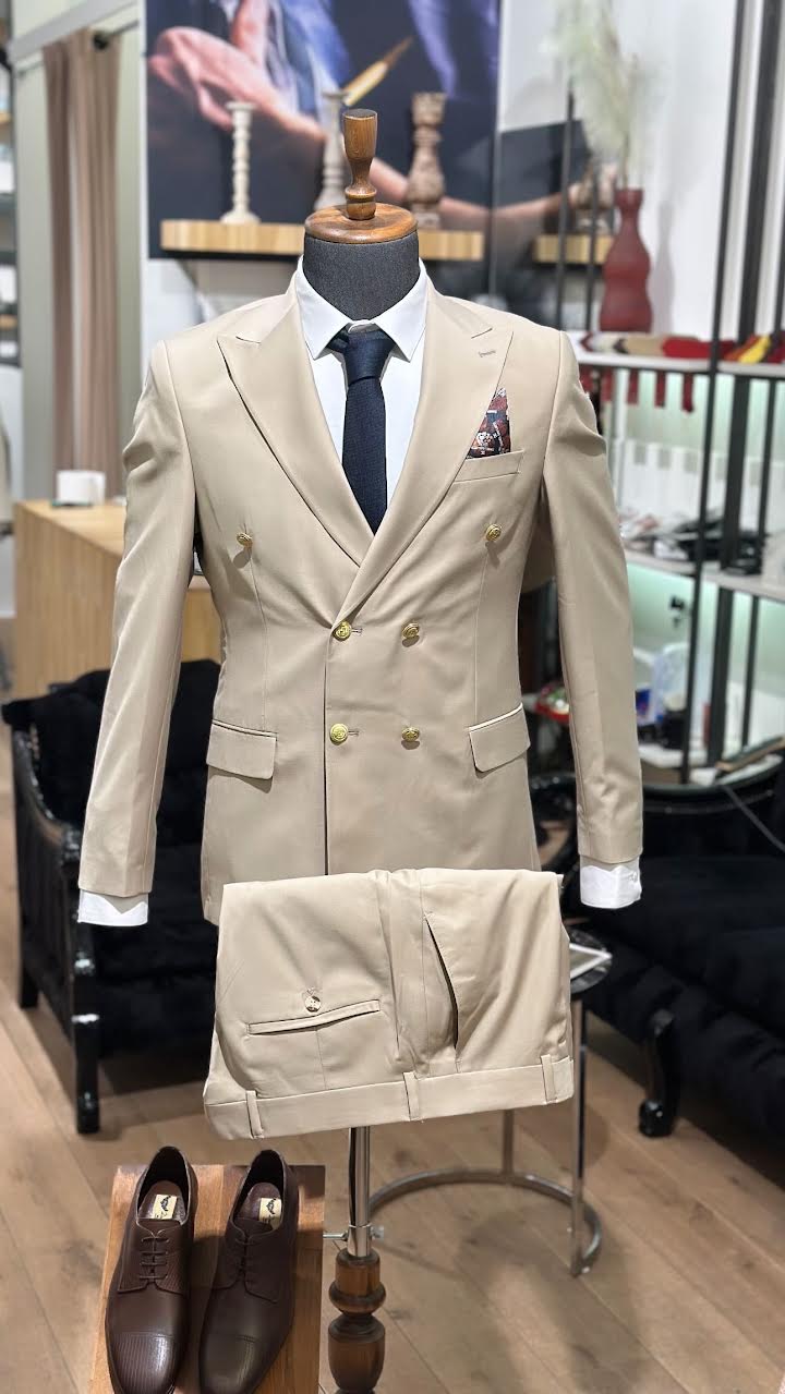 3-delig Pak Beige