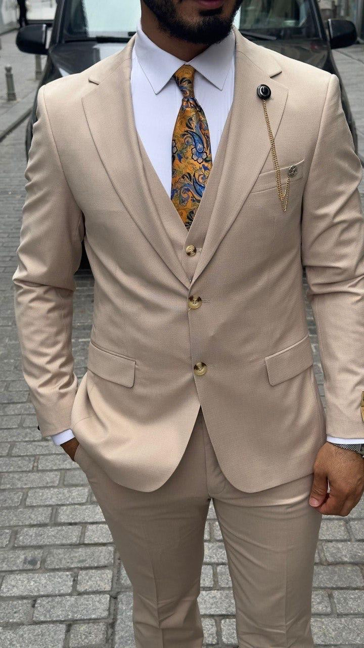 3-delig Pak Beige