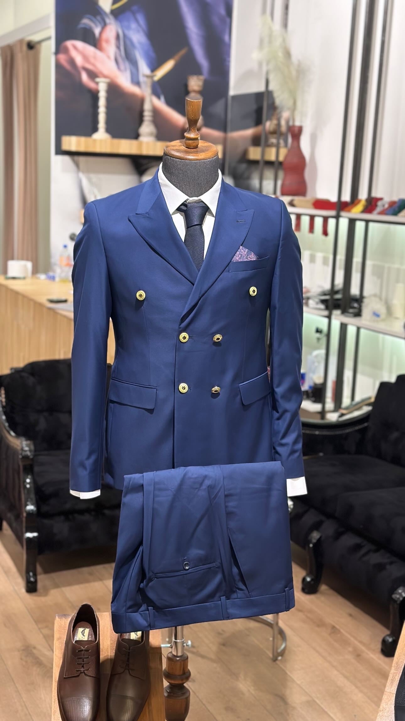 2-delig Pak Blauw